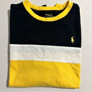 Polo Ralph Lauren Boys Long Sleeves Shirt Medium (10/12) Black and Yellow